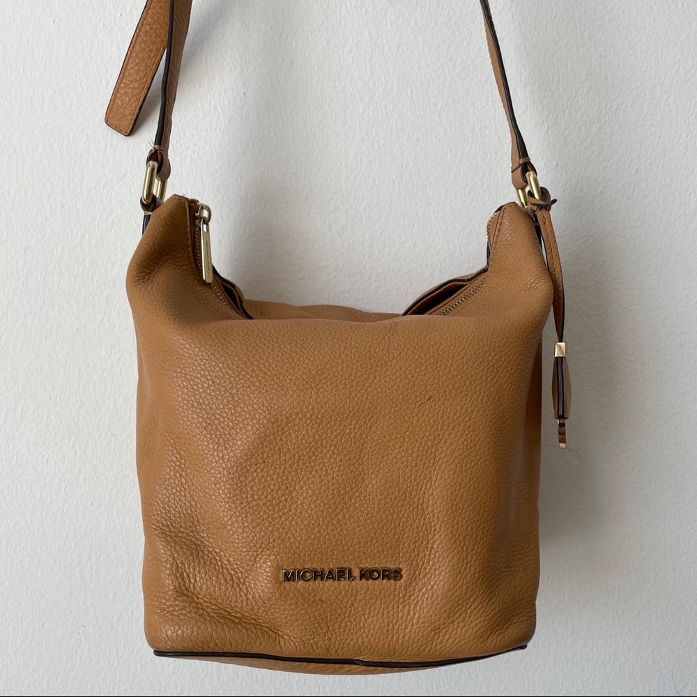 Michael Kors Leather Cognac Crossbody Bag